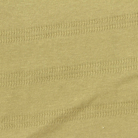 Khaki Textured-Band Jersey Knit, Cotton