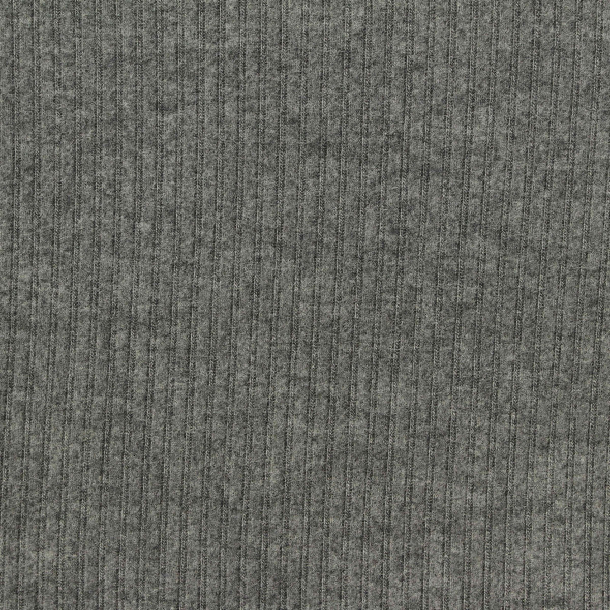 Grey Marl Rib Knit, Poly-Cotton, 230 gsm