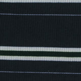 Dark Blue Horizontal-Stripe Rib Knit, Polyester