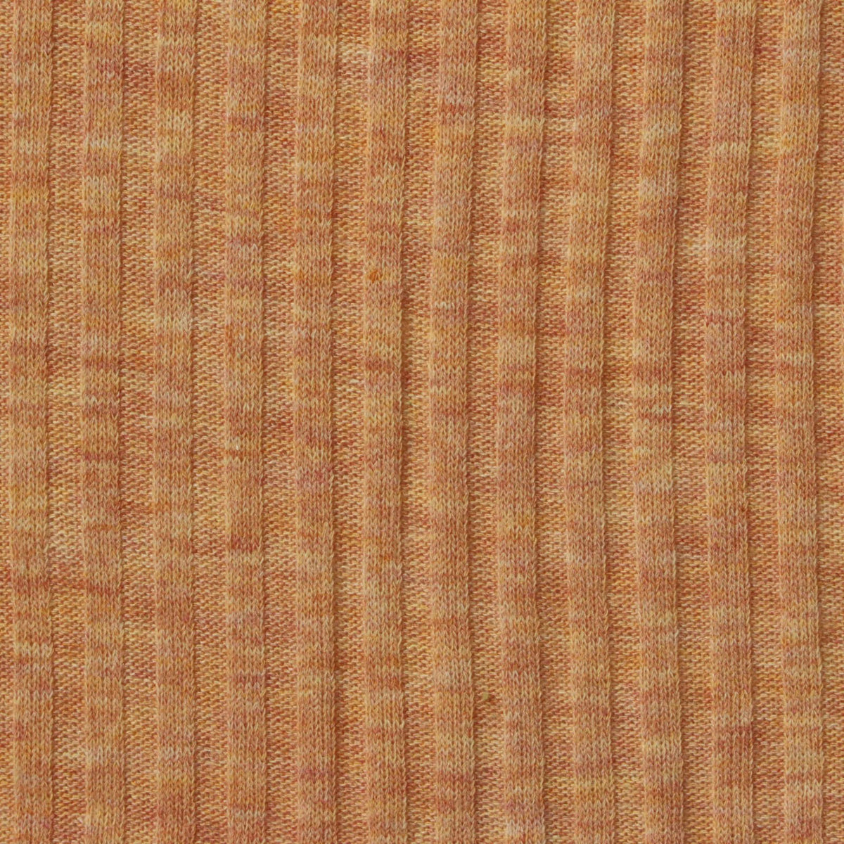 Orange Marl Rib Knit, Polyester, 237 gsm