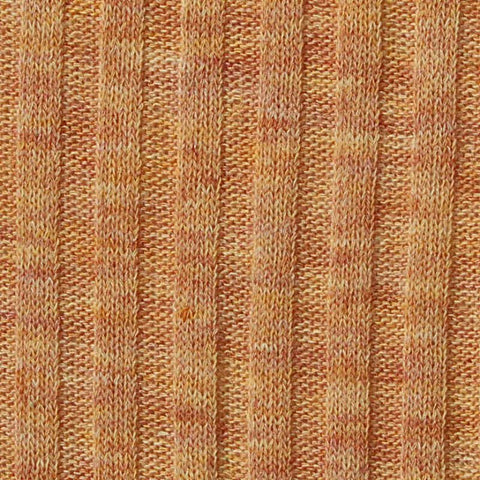 Orange Marl Rib Knit, Polyester, 237 gsm