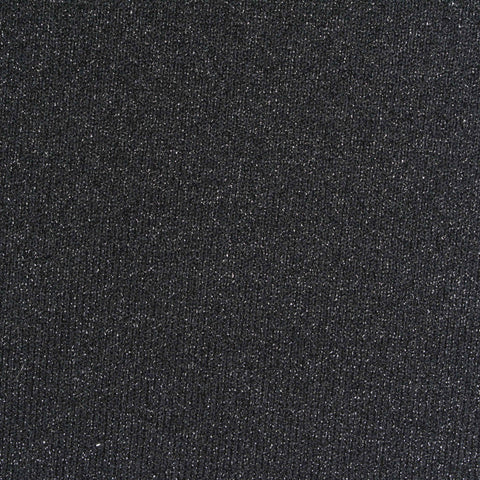 Dark Grey Marl Rib Knit, Nylon-Poly