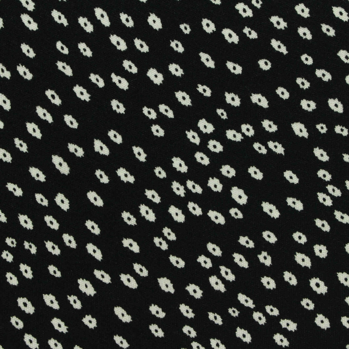 Jacquard Polyester Stretch Jersey Knit Fabric, 180 gsm, 172 cm — Black