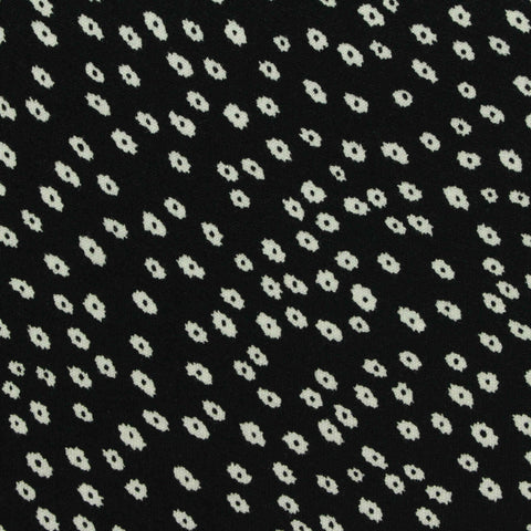 Jacquard Polyester Stretch Jersey Knit Fabric, 180 gsm, 172 cm — Black
