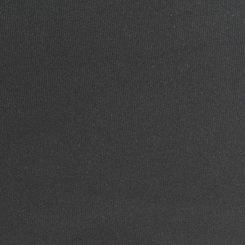 Acetate Polyester Stretch Interlock Knit Fabric, 190 gsm, 155 cm — Black
