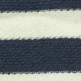 Navy Horizontal-Stripe French Terry, Poly-Cotton — texture