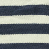 Navy Horizontal-Stripe French Terry, Poly-Cotton