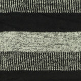Black Horizontal-Stripe Chunky Knit, Viscose-Poly