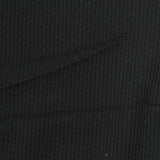 Plaid Polyester Stretch Interlock Knit Fabric, 190 gsm, 150 cm — Black