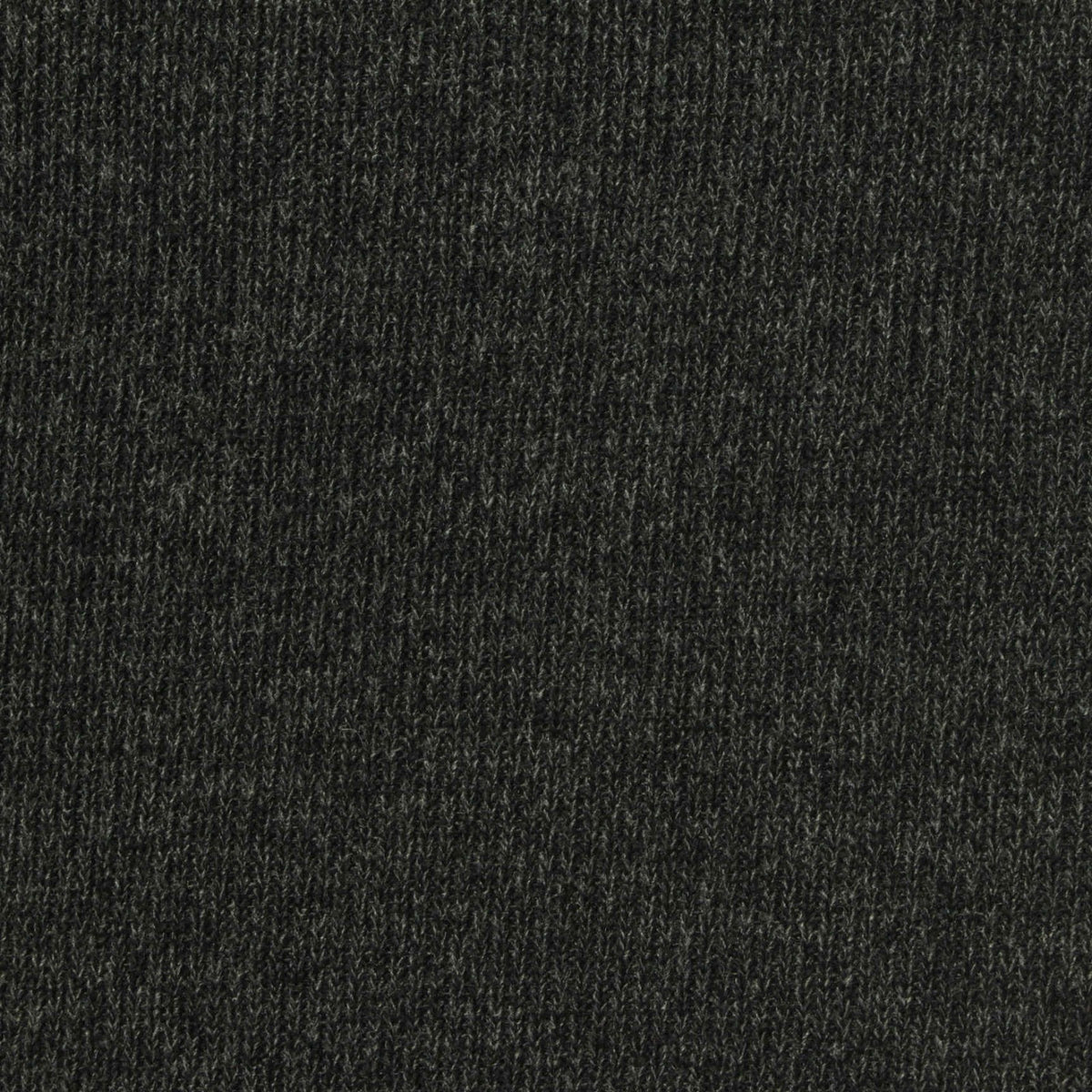 Dark Grey Heather Rib Knit, Poly-Viscose, 230 gsm