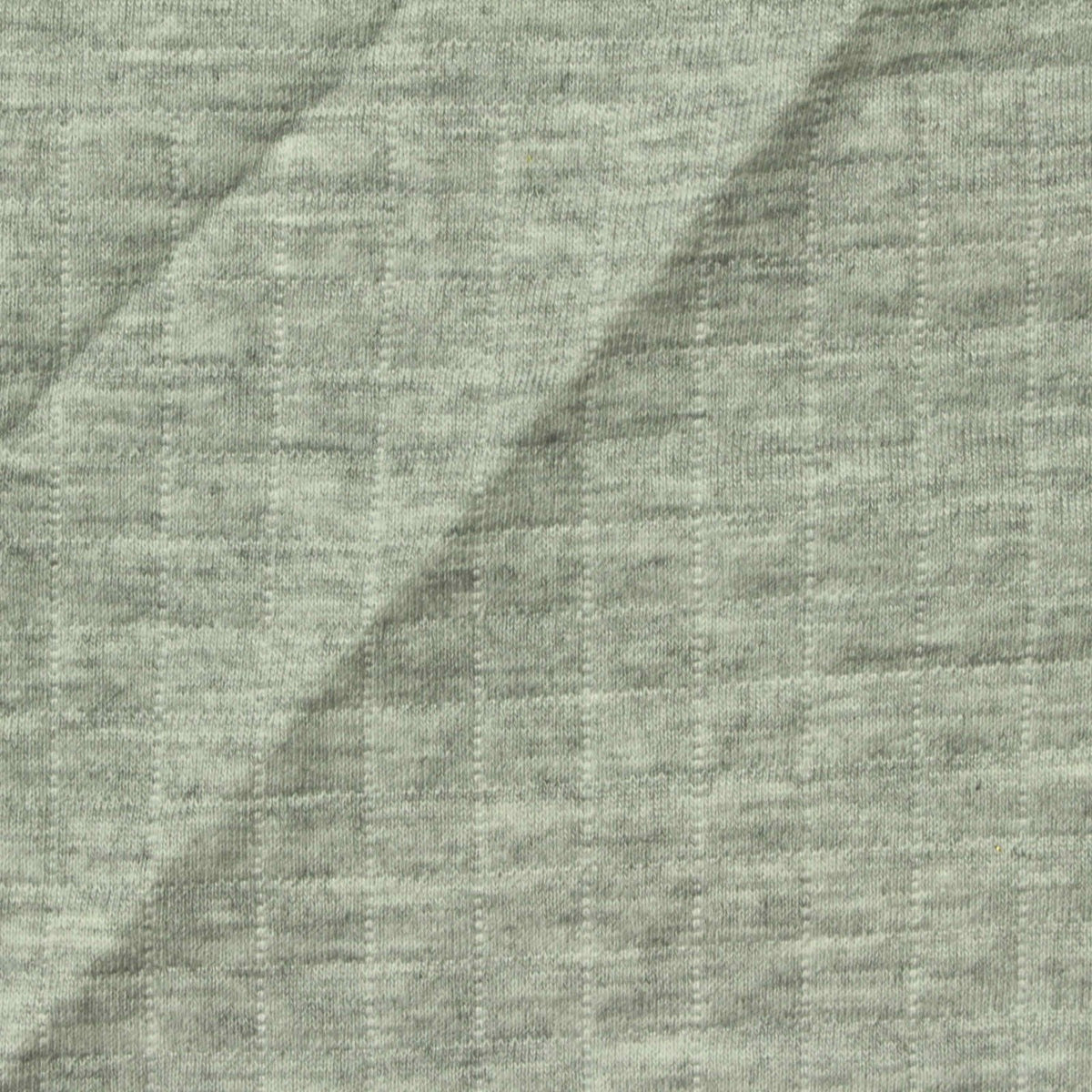 Light Grey Tone-on-Tone Grid Jacquard, Poly-Cotton