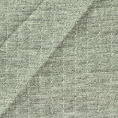 Light Grey Tone-on-Tone Grid Jacquard, Poly-Cotton