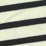Black Horizontal-Stripe Ponte Knit, Poly-Cotton — texture