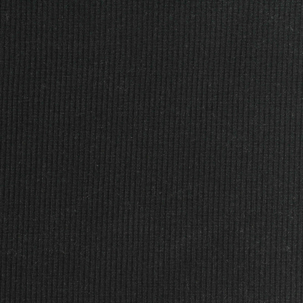Black Ribbed Rib Knit, Poly-Viscose
