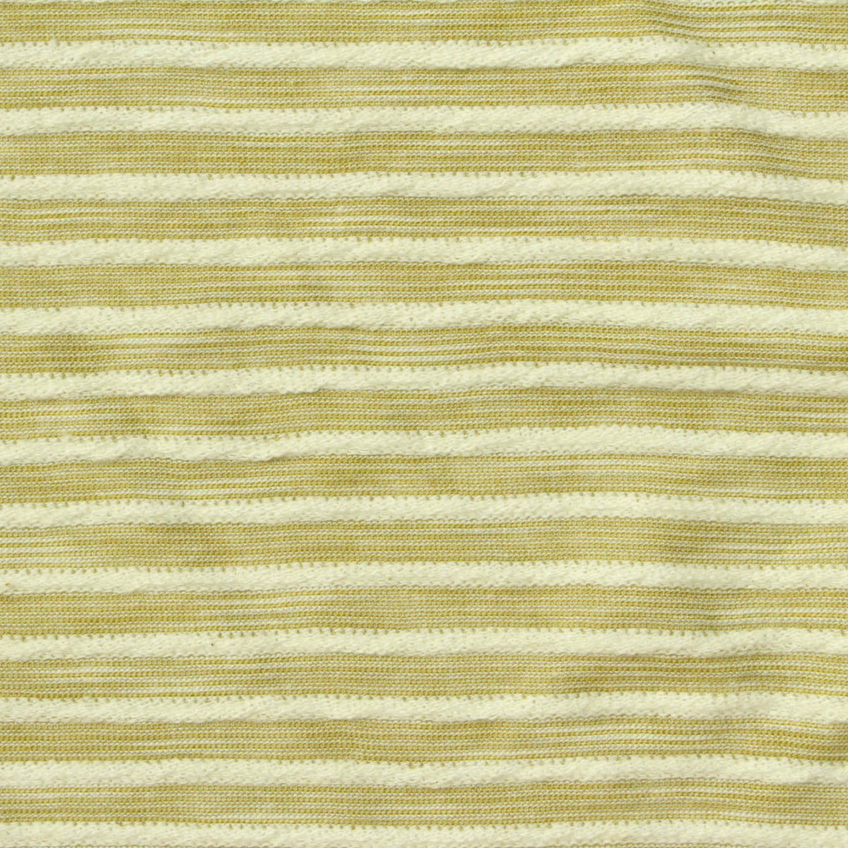 Striped Cotton Polyester Blend Jersey Knit Fabric, 165 gsm, 165 cm — Khaki