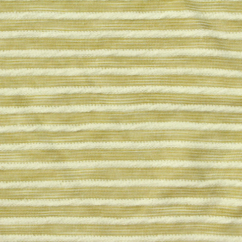 Striped Cotton Polyester Blend Jersey Knit Fabric, 165 gsm, 165 cm — Khaki