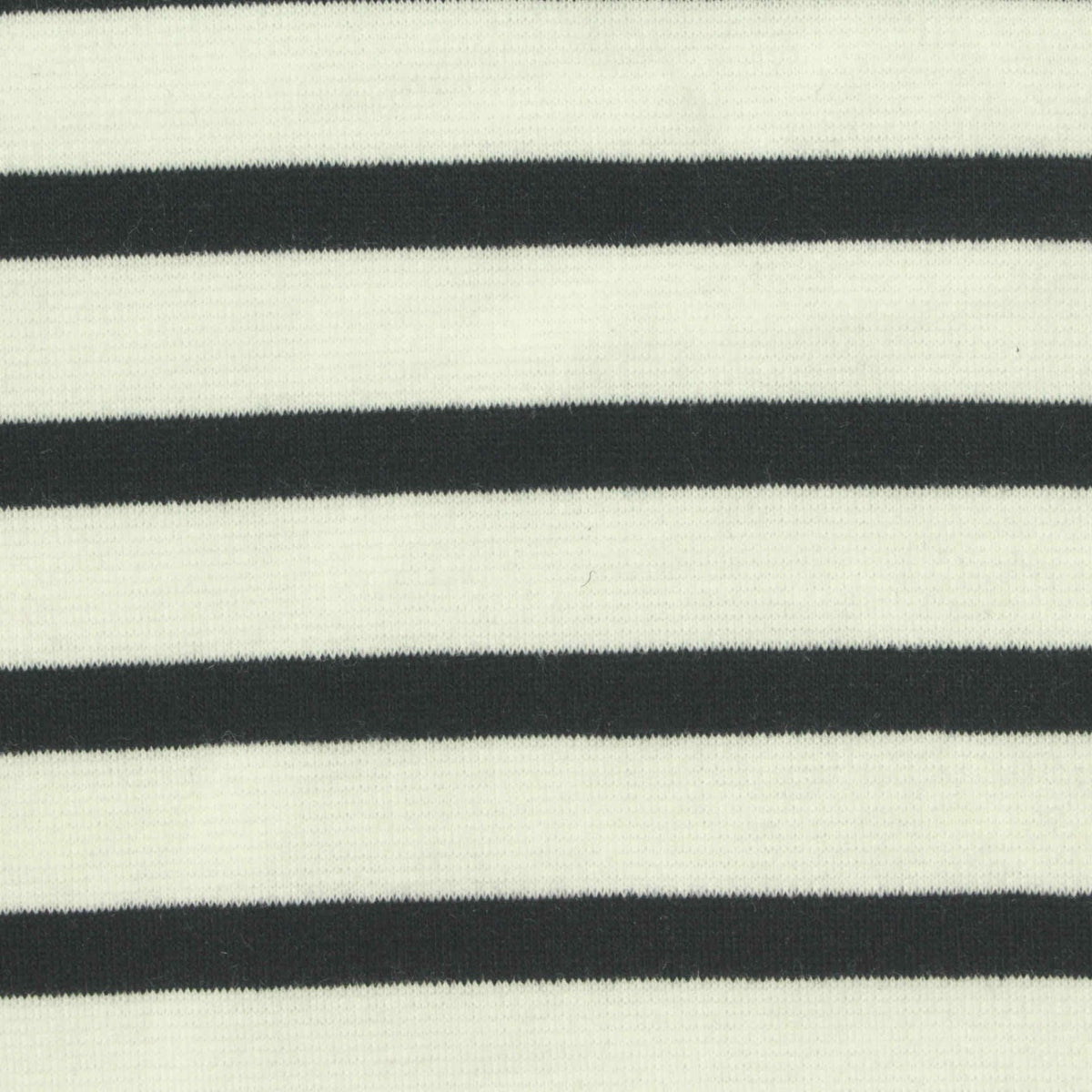 Black Horizontal-Stripe Ponte Knit, Poly-Cotton