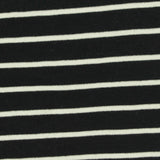 Black Horizontal-Stripe Rib Knit, Viscose