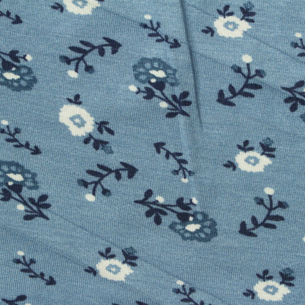 White Floral Jersey Knit, Modal, 155 gsm
