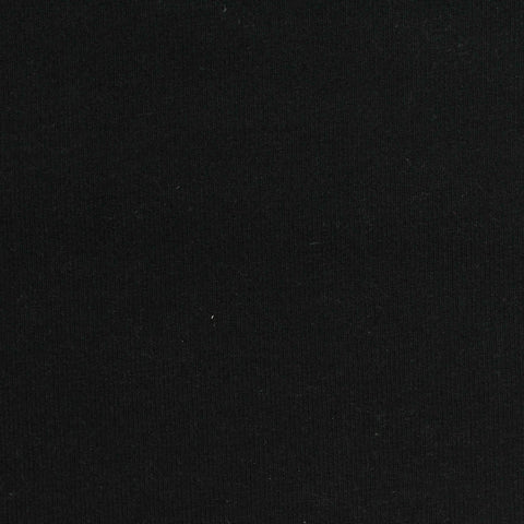 Cotton Polyester Stretch Piqué Knit Fabric, 410 gsm, 170 cm — Black