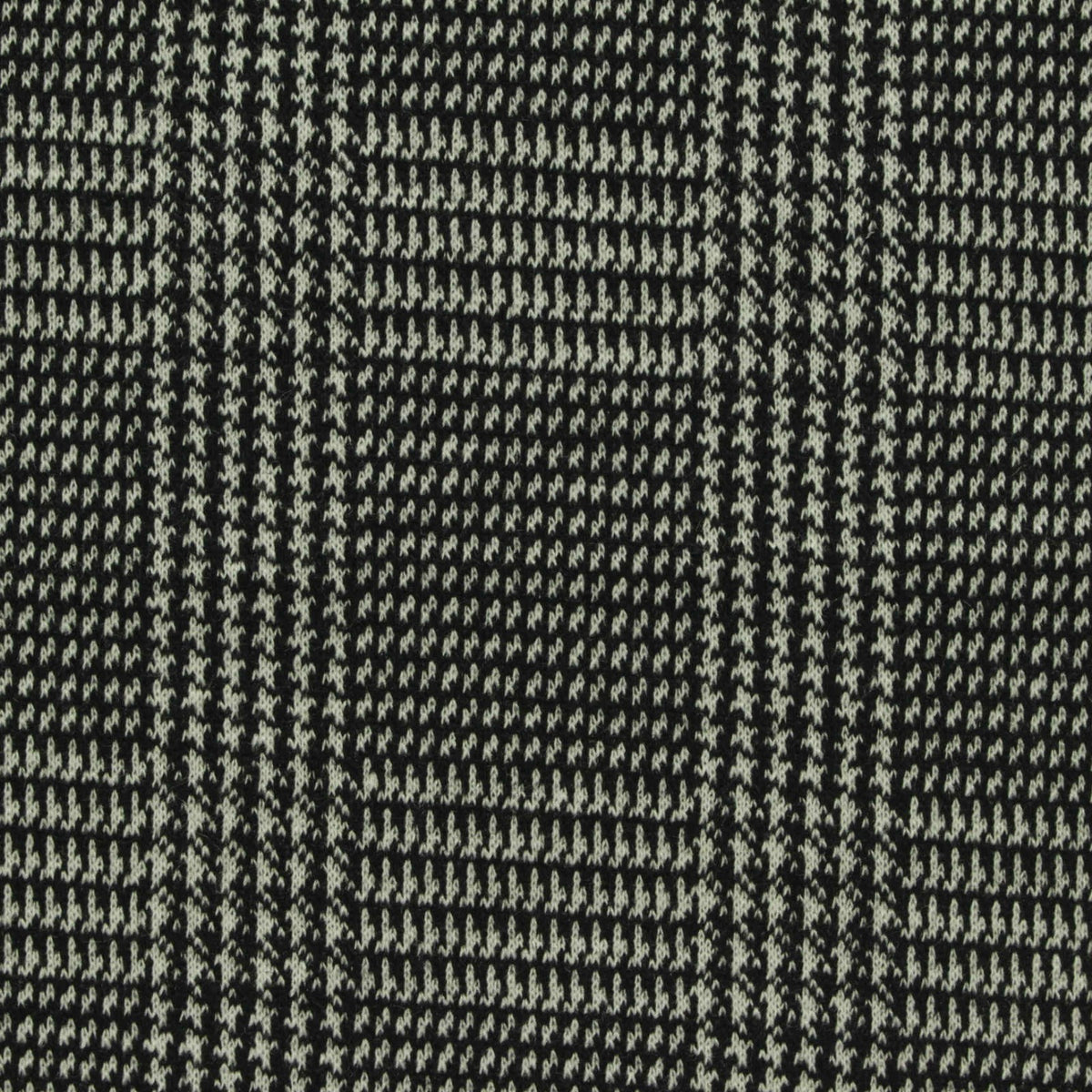 Black Houndstooth Jacquard, Poly-Viscose, 300 gsm, 165 cm