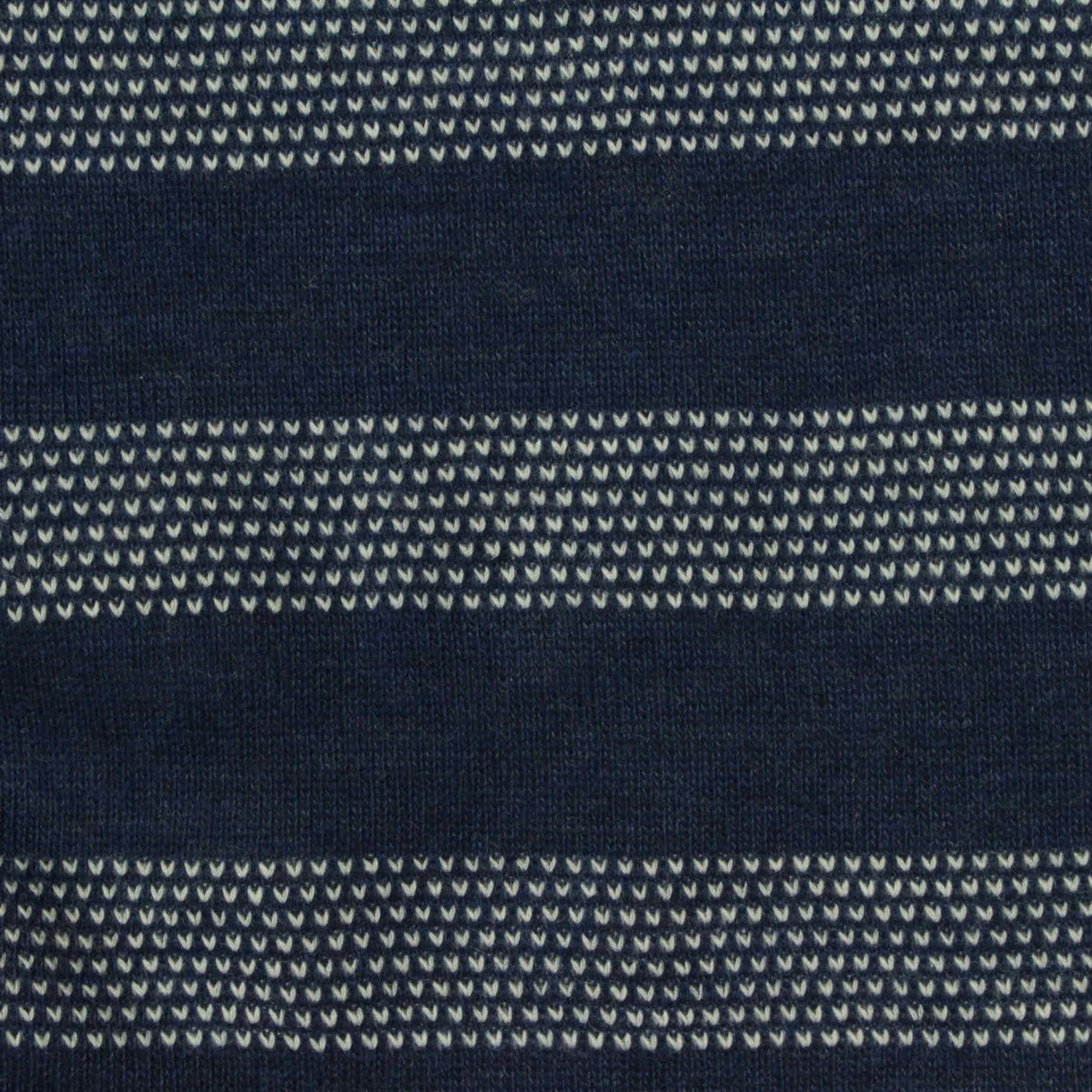Navy Horizontal-Stripe Mesh, Cotton-Poly