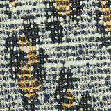 Dark Blue Abstract Bouclé, Poly-Viscose — texture