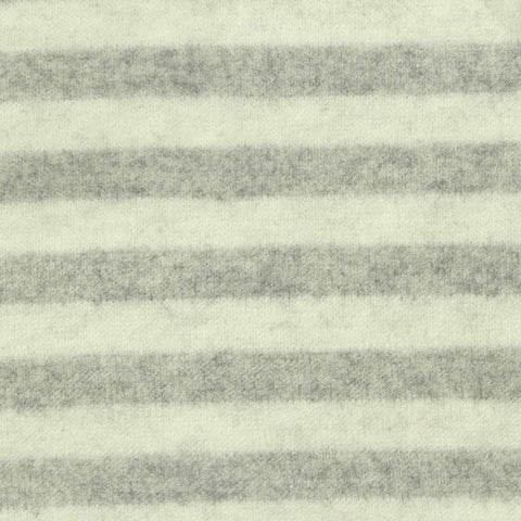 Light Grey Horizontal-Stripe Chunky Knit, Viscose-Poly, 220 gsm