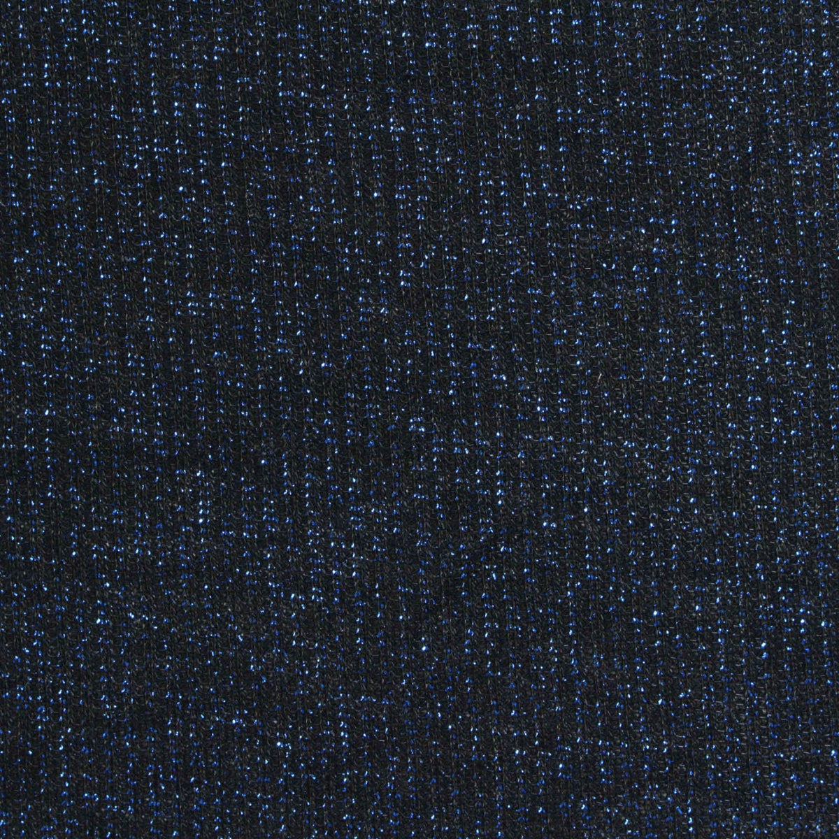 Dark Blue Marl Rib Knit, Viscose-Metallic
