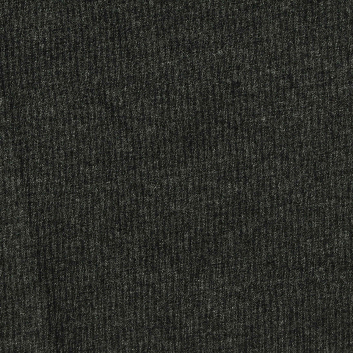 Dark Grey Marl Rib Knit, Poly-Cotton, 310 gsm