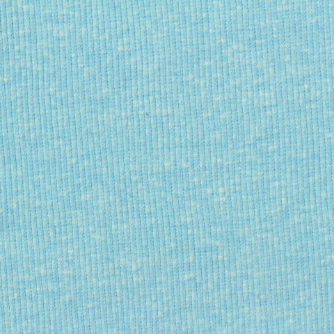 Light Blue Marl Rib Knit, Poly-Cotton, 240 gsm