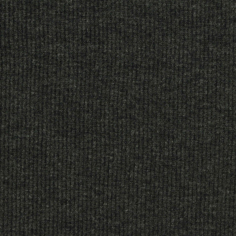 Polyester Cotton Stretch Rib Knit Fabric, 300 gsm, 120 cm — Grey, ref EF-256450