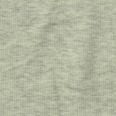 Light Grey Marl Rib Knit, Poly-Cotton, 310 gsm