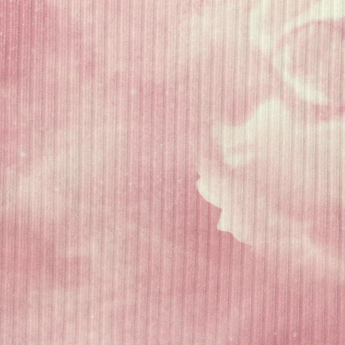 Light Pink Floral Rib Knit, Polyester