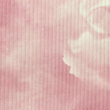 Light Pink Floral Rib Knit, Polyester