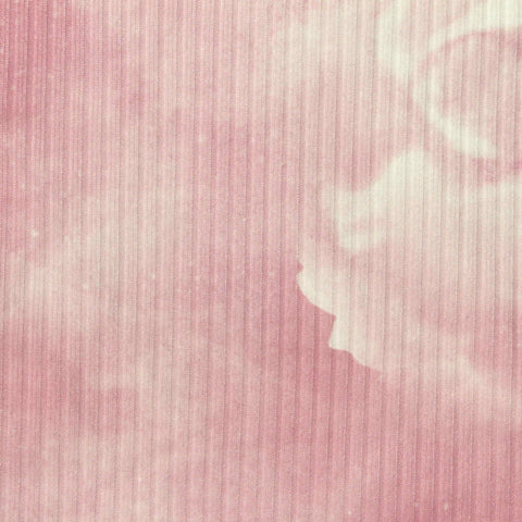 Light Pink Floral Rib Knit, Polyester
