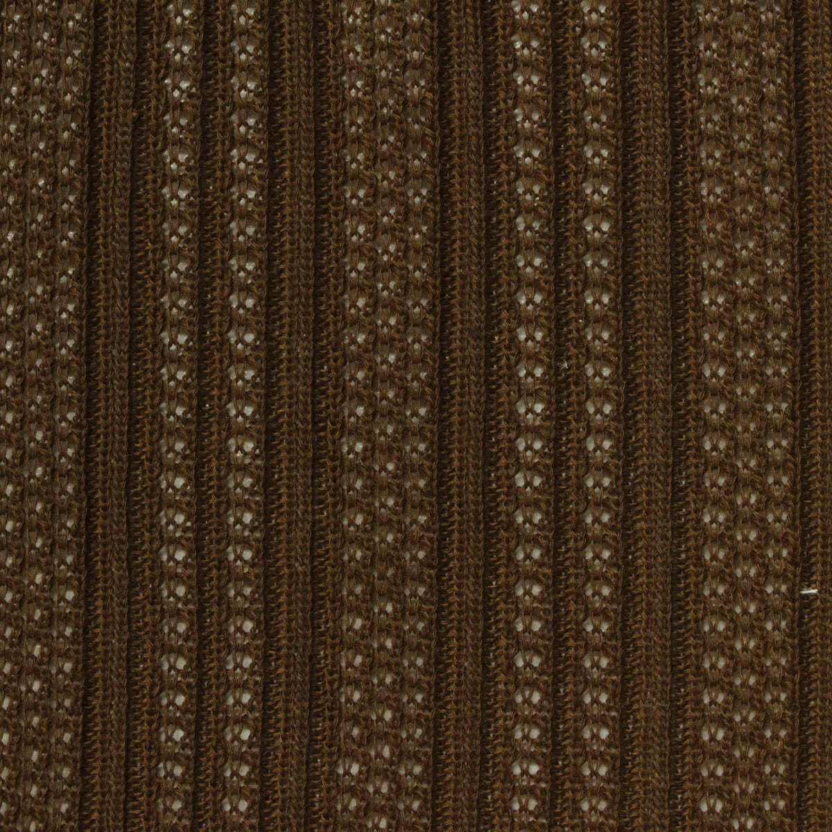 Brown Openwork Pointelle Knit, Polyester