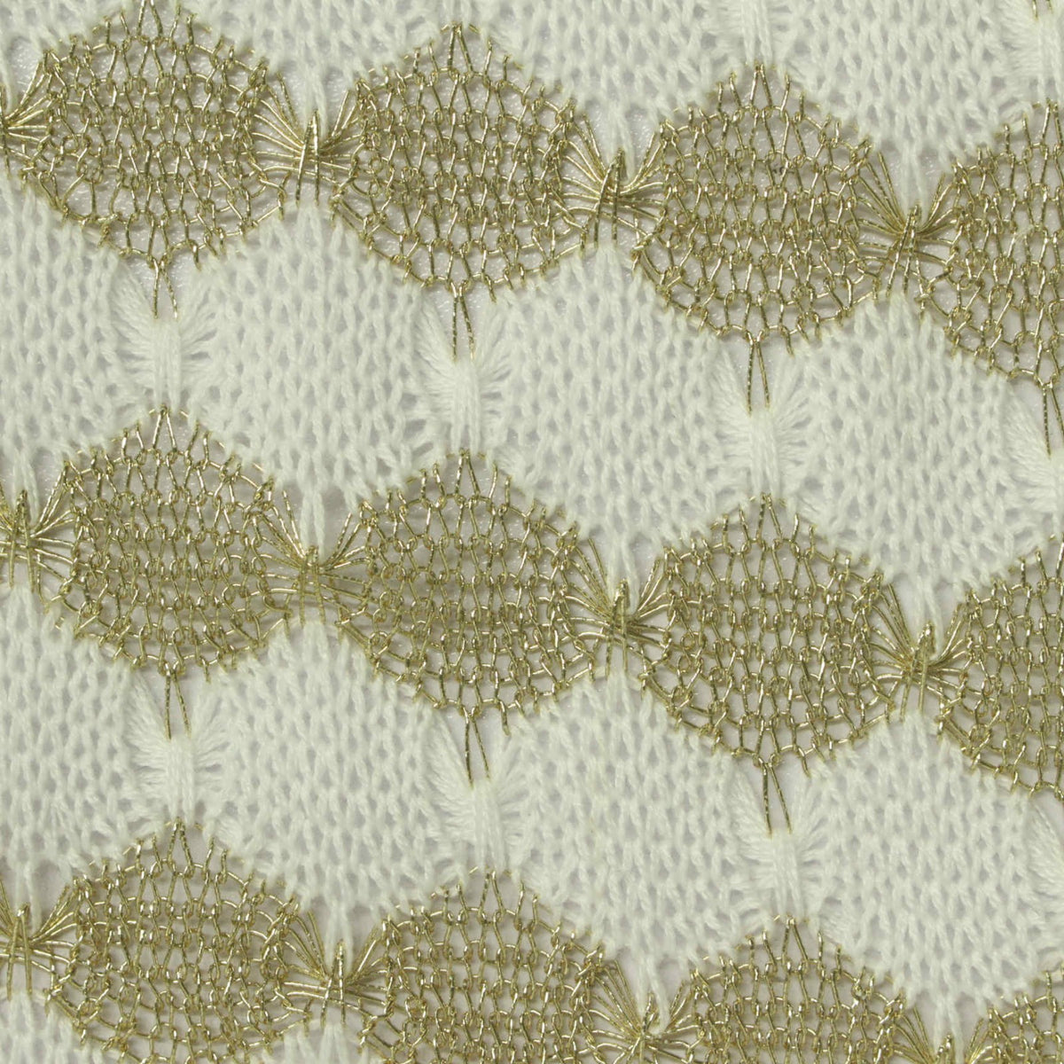 Gold Openwork Pointelle Knit, Metallic