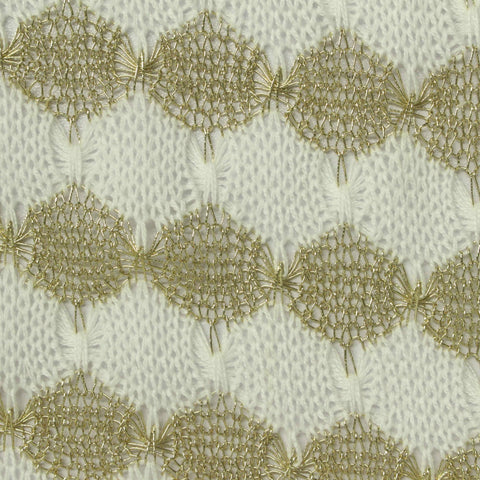 Gold Openwork Pointelle Knit, Metallic