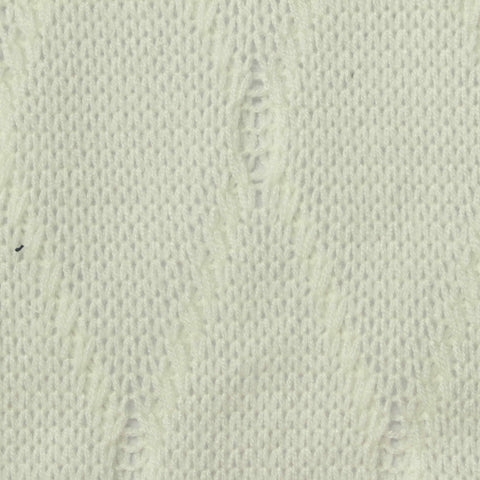 White Vertical-Eyelet Pointelle Knit, Viscose-Poly