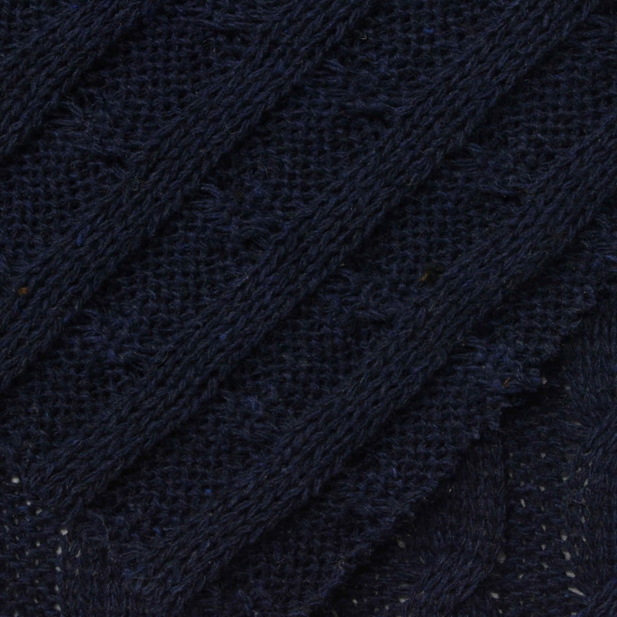 Jacquard 100% Polyester Pointelle Knit Fabric, 310 gsm, 140 cm — Navy
