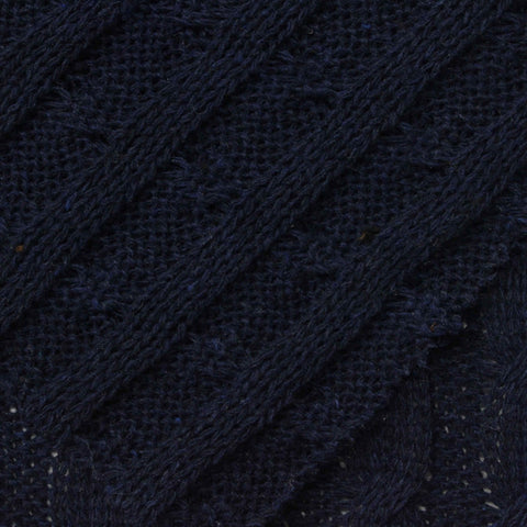 Jacquard 100% Polyester Pointelle Knit Fabric, 310 gsm, 140 cm — Navy