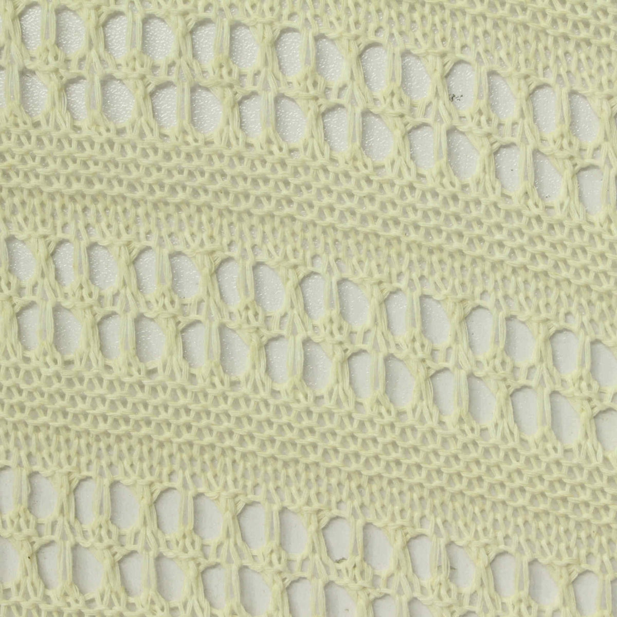 Cream Openwork Pointelle Knit, Poly-Cotton, 220 gsm
