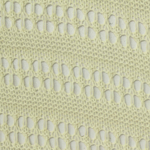 Cream Openwork Pointelle Knit, Poly-Cotton, 220 gsm