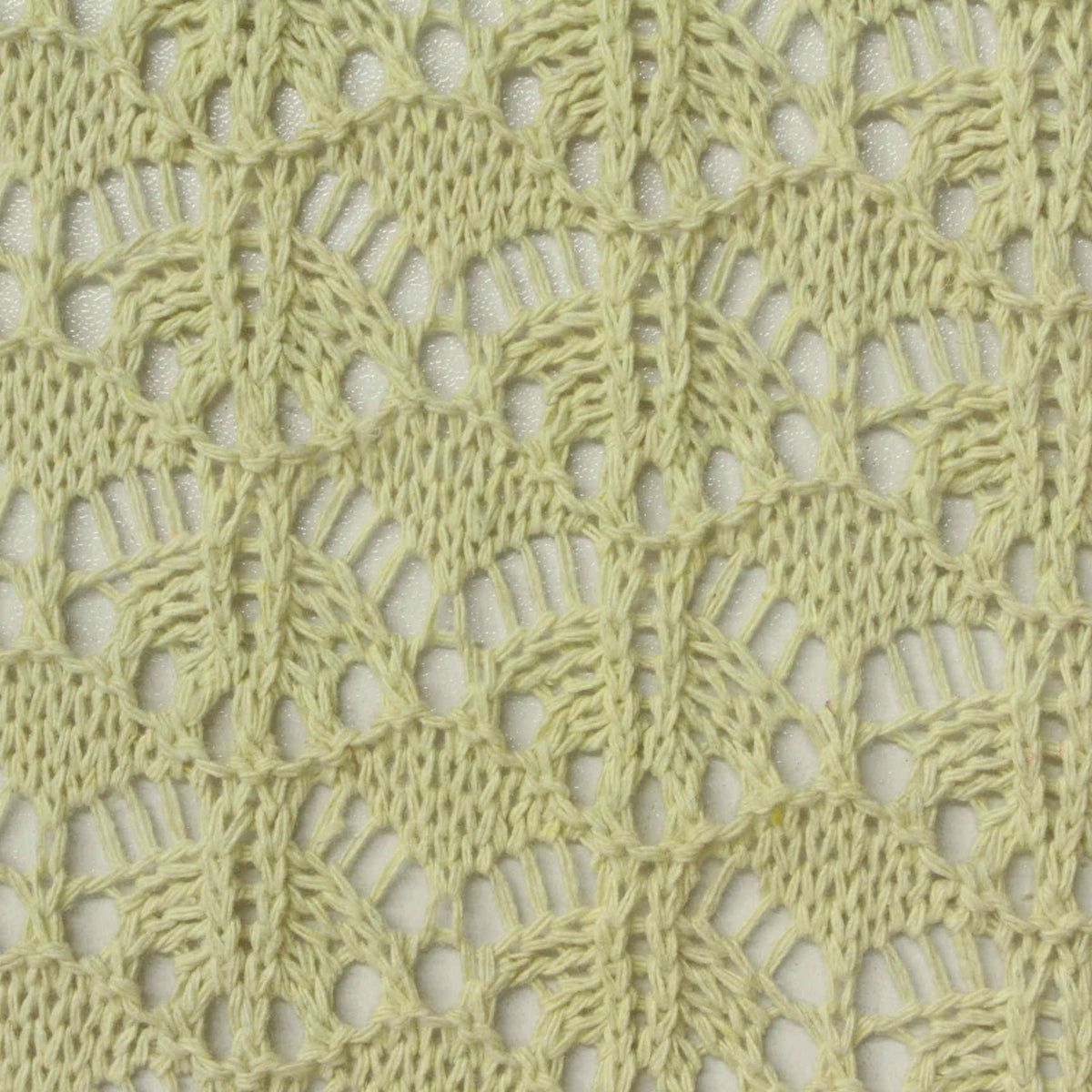 Light Yellow Openwork Pointelle Knit, Poly-Cotton, 310 gsm
