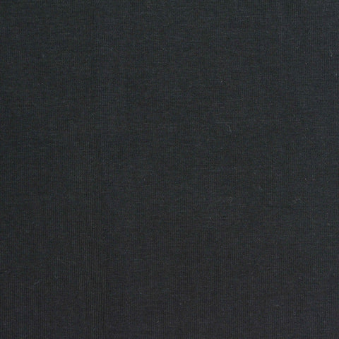Cotton Stretch Jersey Knit Fabric, 220 gsm, 185 cm — Black