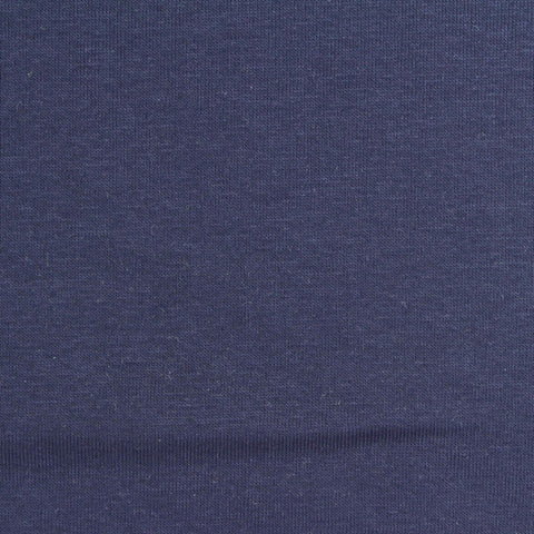 Cotton Polyester Rib Knit Fabric, 240 gsm, 175 cm — Navy