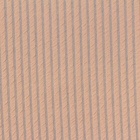 Peach Vertical-Stripe Interlock Knit, Nylon