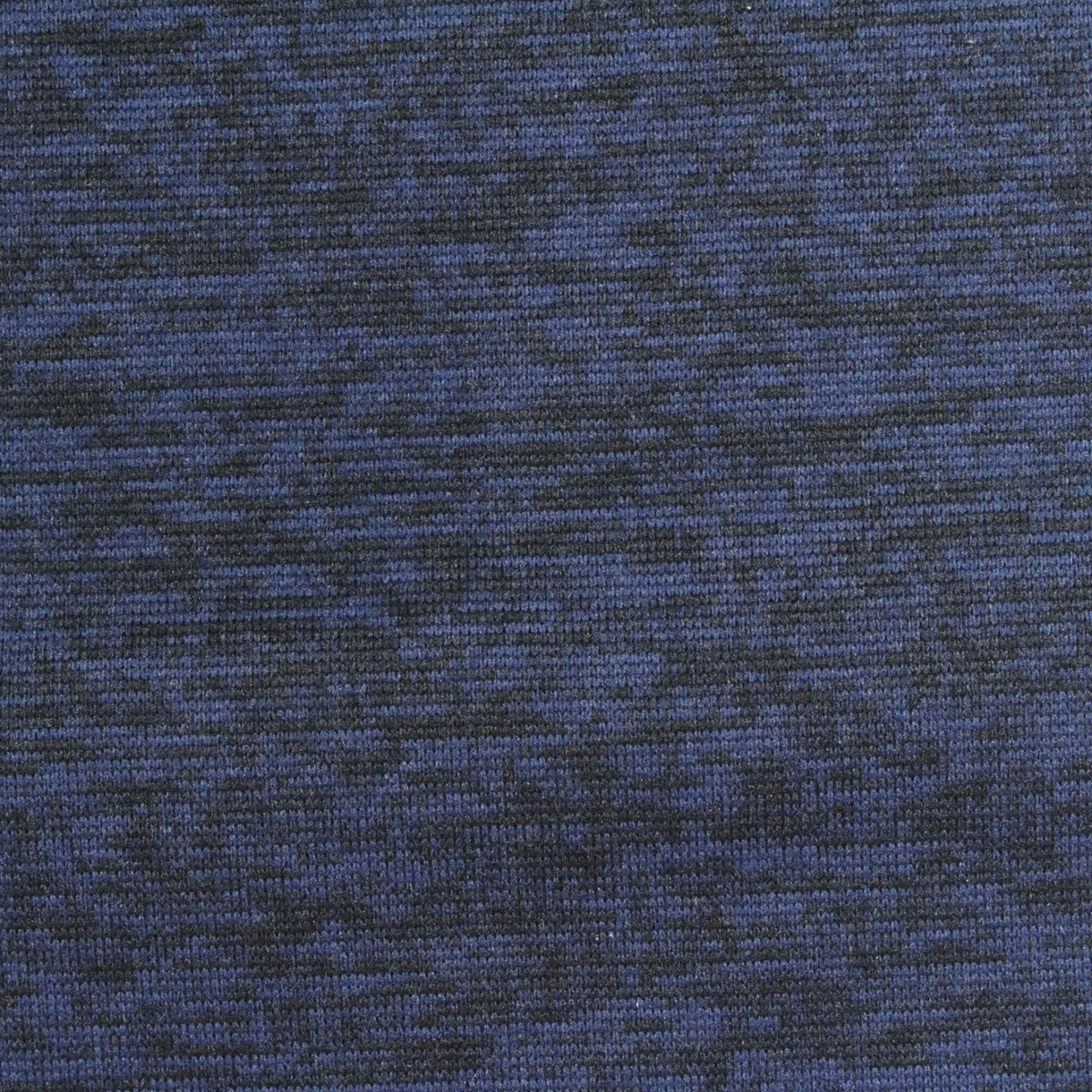 Blue Heathered-Marl Jersey Knit, Polyester, 255 gsm