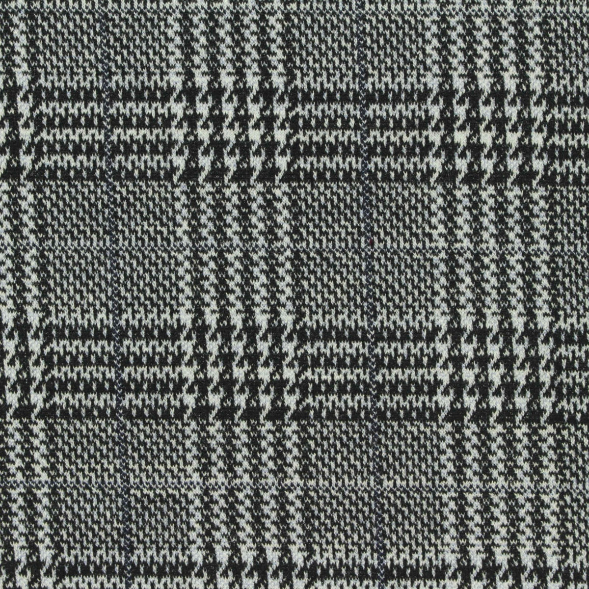 Black Plaid Jacquard, Poly-Viscose, 350 gsm